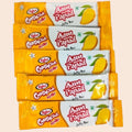 Desipan Rinkas Chatmola Aam Papad Jelly Bars, individually wrapped, featuring a mango illustration and sweet and tangy flavor.