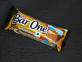 Desipan Bar One sugar-boiled confectionery bar with caramel and nougat filling. Golden wrapper.