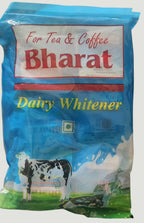 Desipan Bharat Dairy Whitener for tea & coffee, a powdered milk alternative for beverages. Features a cow illustration.