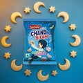 Desipan Panchhi Chand Sitare biscuits, shaped like moons and stars, perfect for a sweet snack.