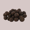 Desipan dark chocolate truffle fishing bait balls, made from natural ingredients for attracting fish.