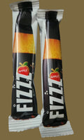 Desipan FIZZ Apple Juicy Balls candy tubes with intense apple flavor. Chewy spheres in vibrant packaging.