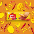 Desipan Fruti Twist Fruit Bars with a chilli twist, featuring real mango and a hint of spice. Chewy fruit bars.