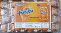 Desipan Funtu Juicy Balls candy pack featuring orange flavor. Individually wrapped treats for a burst of fruity fun.