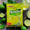 Desipan Jalani Nimbu Pani Mix powder packet with fresh lemon flavor, makes 1 gallon of drink.