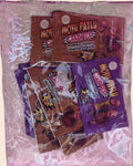 Desipan Mothu Patlu Crazy Pop assortment of orange and grape popping candy packets with cartoon characters.
