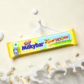 Nestle Milkybar Moosha caramel nougat bar with creamy white chocolate, chewy nougat, and rich caramel.