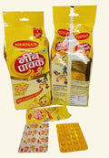 Desipan Neena's Nimbu Pachak Tasty & Digestive Tablets in yellow packaging with lemon mascot and cartoon characters. Includes free tattoo.
