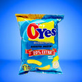 Desipan Oyes Delicious Puffs Khatta Meetha snack bag with 20% extra. Tangy and sweet flavor.
