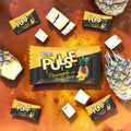 Desipan Pulse Pineapple Tangy Twist candy wrappers featuring pineapple and citrus slices. Individually wrapped.