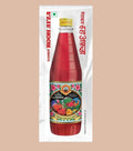 Desipan Sharbat Rooh Afza Drink Concentrate, a vibrant red herbal syrup in a glass bottle, perfect for refreshing beverages and desserts.