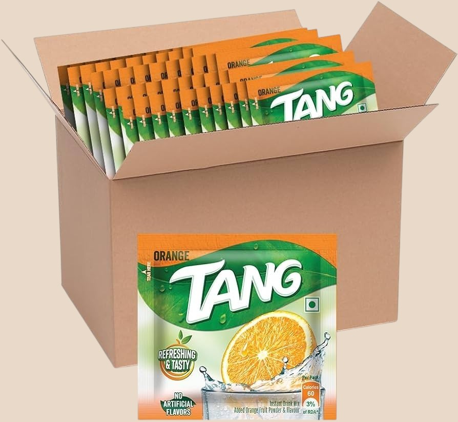 Desipan Tang Orange Instant Drink Mix Powder Sachets, refreshing and tasty, no artificial flavors.